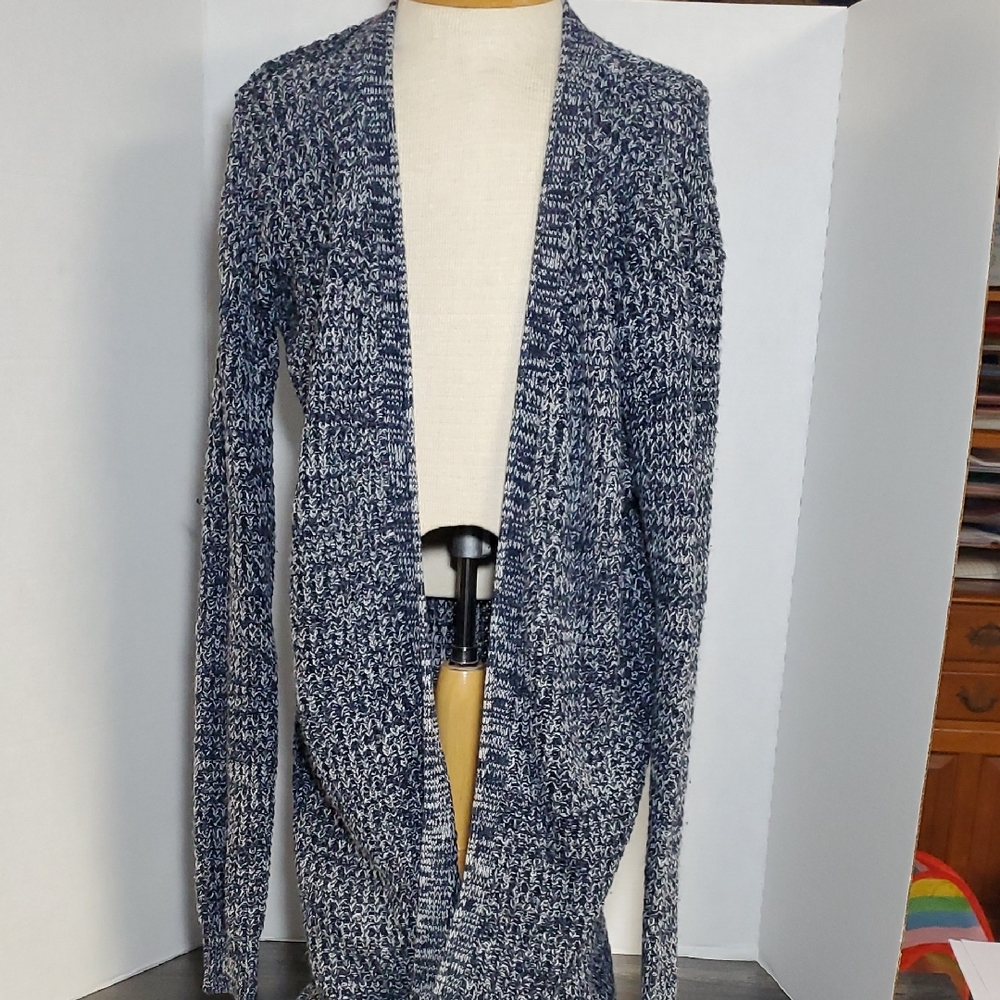 Rue21 Navy and White Knit Cardigan